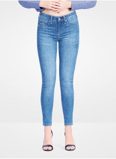 Web Denim Web Denim Light Blue Highwaist Skinny Stretchable Pant Fashionable Comfort Fit Casual Jeans with Pockets For Women  - Image 2