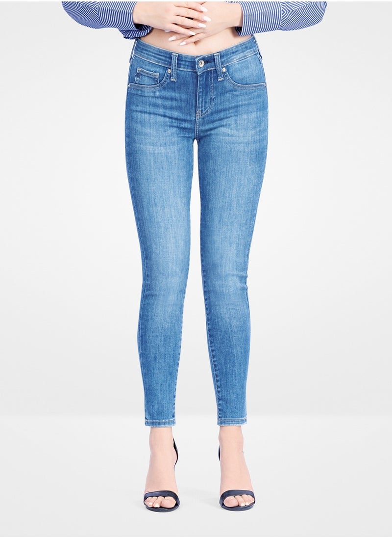 Web Denim - Web Denim Light Blue Highwaist Skinny Stretchable Pant Fashionable Comfort Fit Casual Jeans with Pockets For Women - Image 1