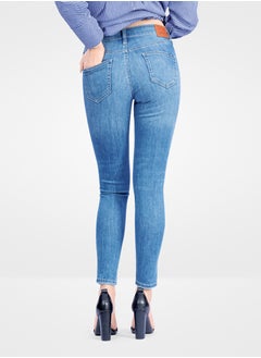 Web Denim Web Denim Light Blue Highwaist Skinny Stretchable Pant Fashionable Comfort Fit Casual Jeans with Pockets For Women  - Image 3