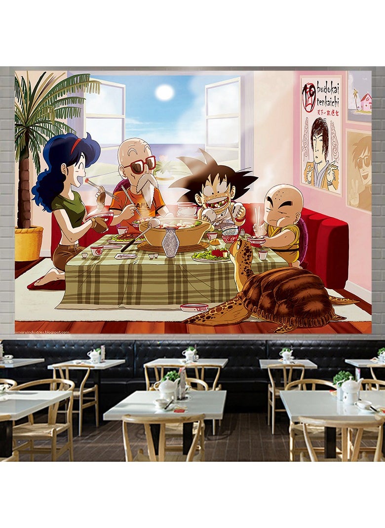 KUYING Dragon Ball Extra Large Background Fabric Decorative Hanging Fabric 