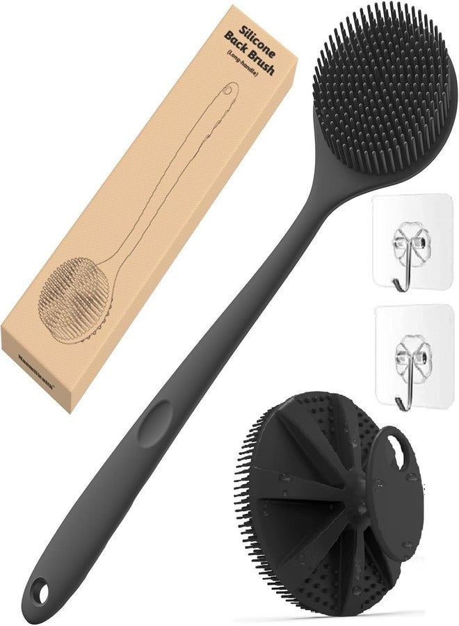 Back scrubber for bathing, Silicone Body Scrubber for Bathing, Bath Brush for Bathing with Exfoliating Body & Back Combo Kit, Gentle Exfoliation & Deep Cleaning, Bath Scrubber for Body Man & Women