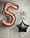 IWERP Rose Gold 5 Balloon Number Balloons 40 Inch 5th Birthday Balloon Decorations Rose Gold Party Supplies 5 Number Balloons Number 5 Balloon - Image 4