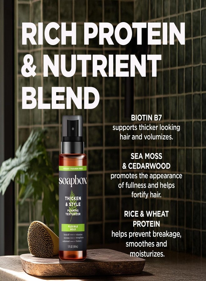 Soapbox Men's Thicken & Style Foaming Texturizer, Men's Hair Styling Foam, Hair Care for Men, 5oz - Image 4