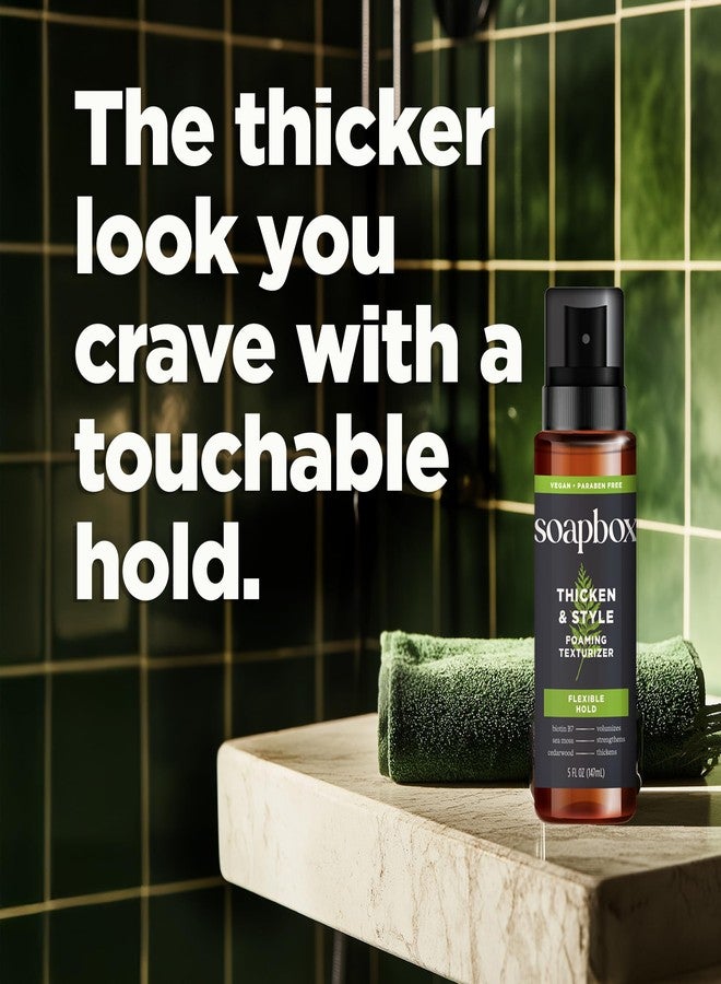Soapbox Men's Thicken & Style Foaming Texturizer, Men's Hair Styling Foam, Hair Care for Men, 5oz - Image 5
