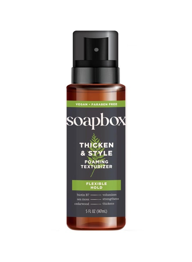 Soapbox Men's Thicken & Style Foaming Texturizer, Men's Hair Styling Foam, Hair Care for Men, 5oz - Image 1