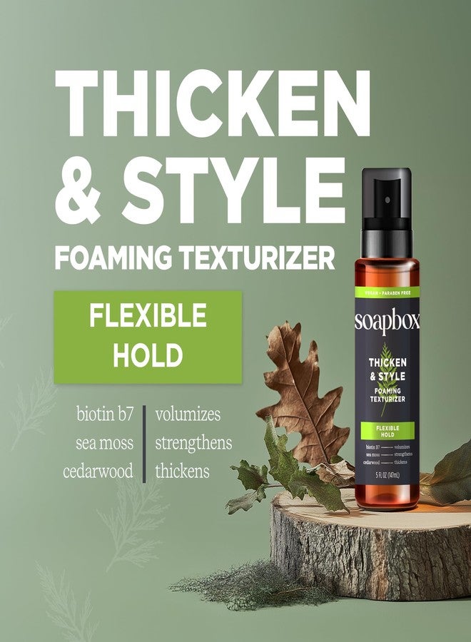 Soapbox Men's Thicken & Style Foaming Texturizer, Men's Hair Styling Foam, Hair Care for Men, 5oz - Image 2