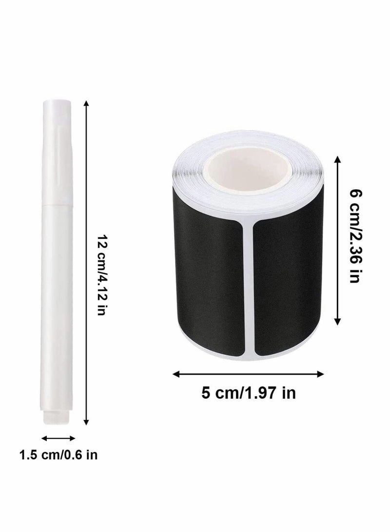 KASTWAVE Chalkboard Labels Reusable Blackboard Stickers Waterproof Chalkboard Sticker Vinyl Rectangle Chalkboard Sticker for Decorating Jars, Kitchen, Pantry, Home and Office - Image 3