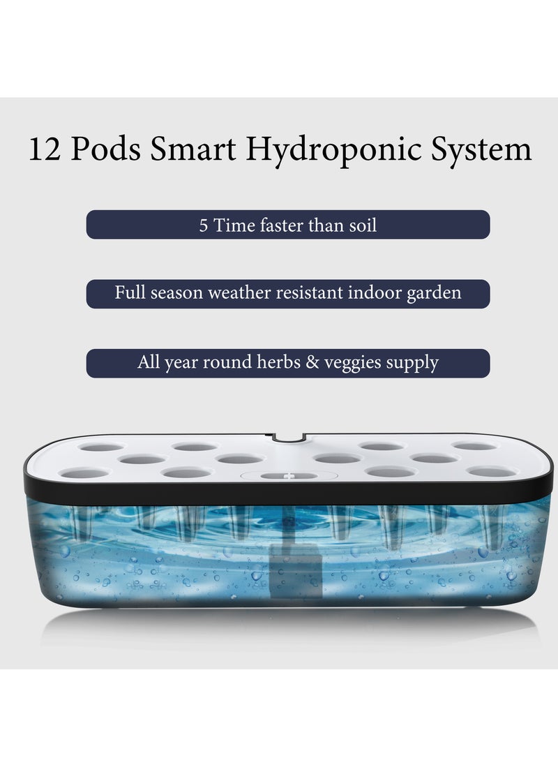 Sharpdo Soilless Cultivation Flower Pot, 12-Hole Indoor Plant Growth Light, With Automatic Circulating Water Pump 20W  - Image 4