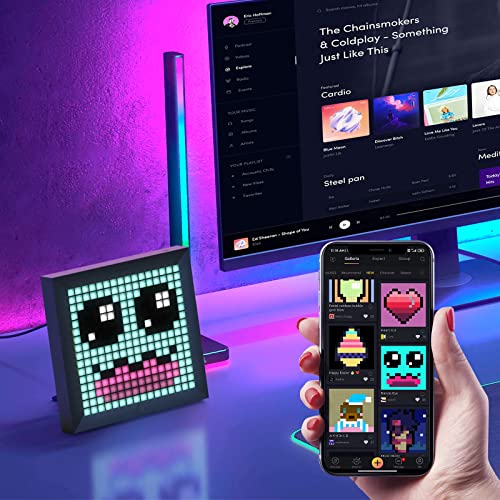 Divoom LED Light Display Panel Suit for RGB Light Bars,with Smart App Control Cool Animation Desk Setup for PC, TV, Gaming Room Decor - Image 4