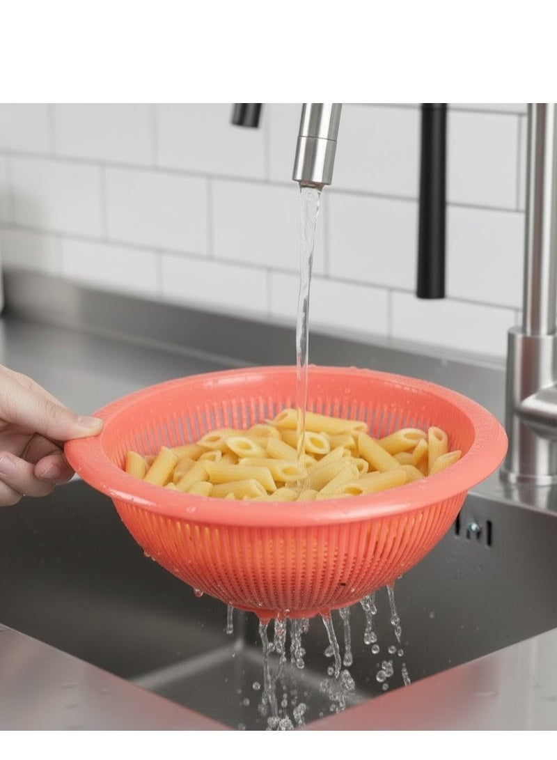 فافيلا مصفاة مطبخ بلاستيك متعددة الاستخدامات بتصميم عملي وخامة متينة كود 643- لون بطيخي - Image 3