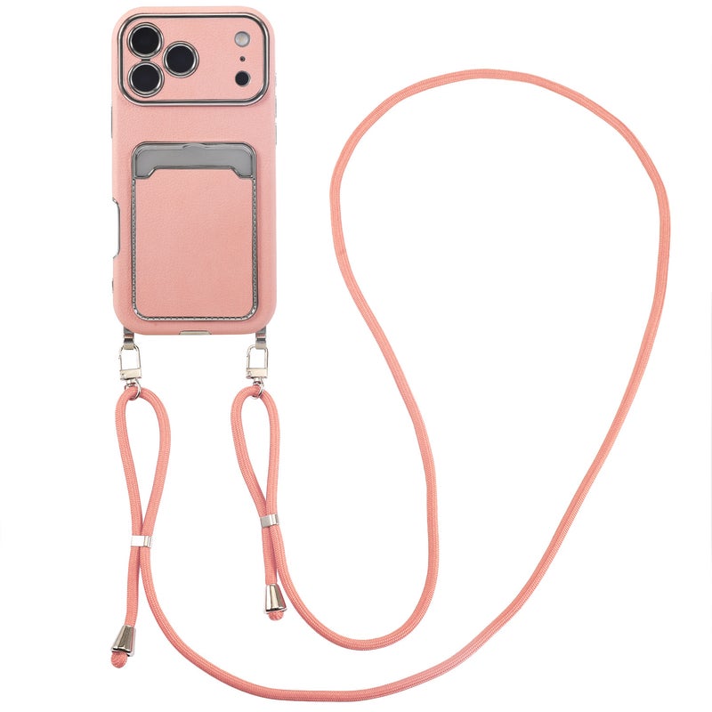 غطاء واقي بTPU لـ iPhone 17 / 17 Air / 17 Pro / 17 Pro Max باللون برتقالي من مادة TPU مع حبل تعليق وحامل بطاقات مع مقاوم للصدمات مع ملمس ناعم مع حماية من السقوط للمدرسة للهدايا - Image 4