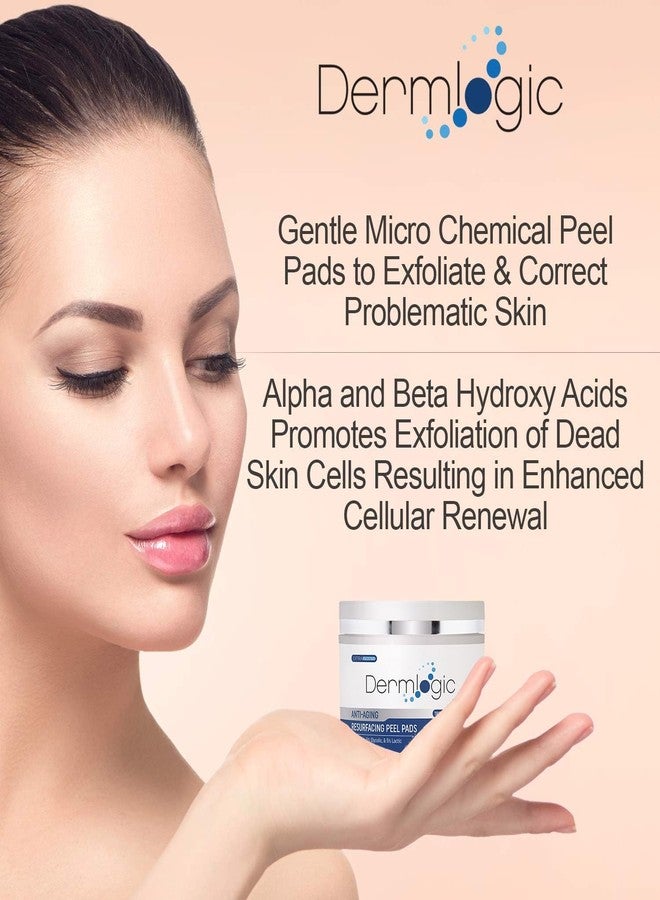 Dermlogic Anti Aging Resurfacing Peel Pads- Triple Action Chemical Peel Pads Combined with Glycolic, Lactic, and Salicylic Acids. Smooth’s Fine Lines, Wrinkles, Dark Spots, and Imperfections to Enhance the Skin - Image 4