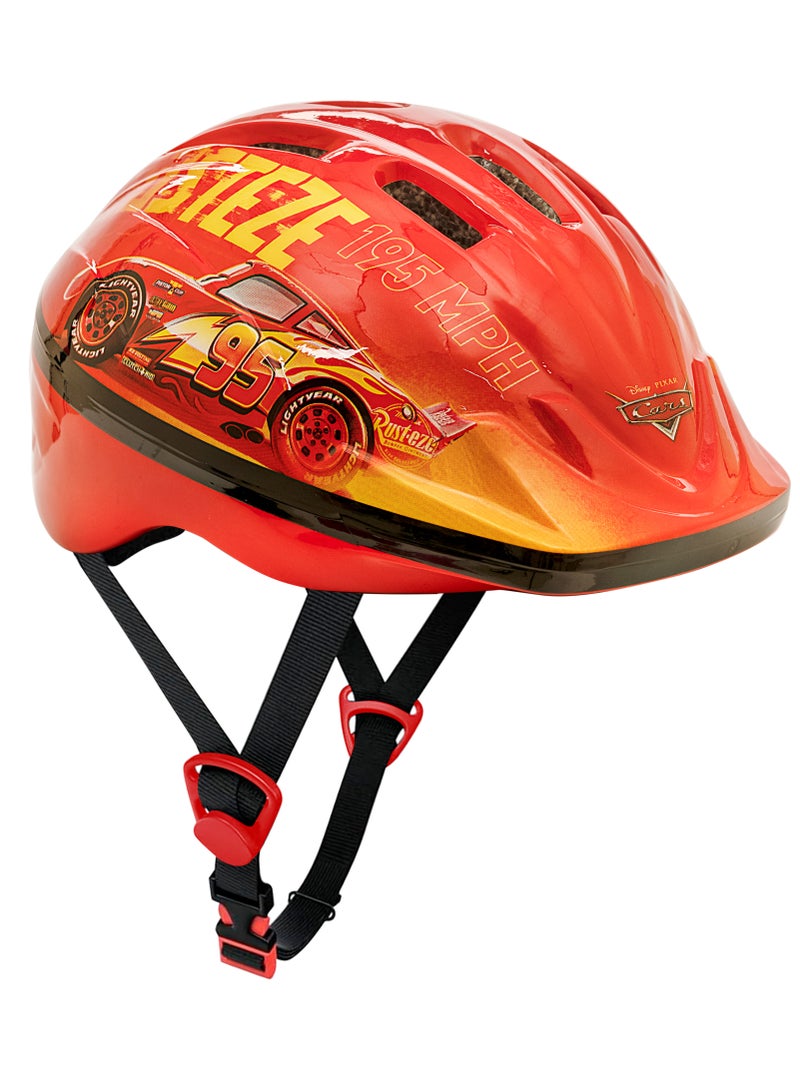 Spartan Disney Cars Helmet for Kids Ages 3–6 | Medium Size 50–52cm | Lightning McQueen Bike and Skate Safety Gear | Lightweight Shell | Adjustable Strap | Ventilated Design | SP-9106 - Image 1