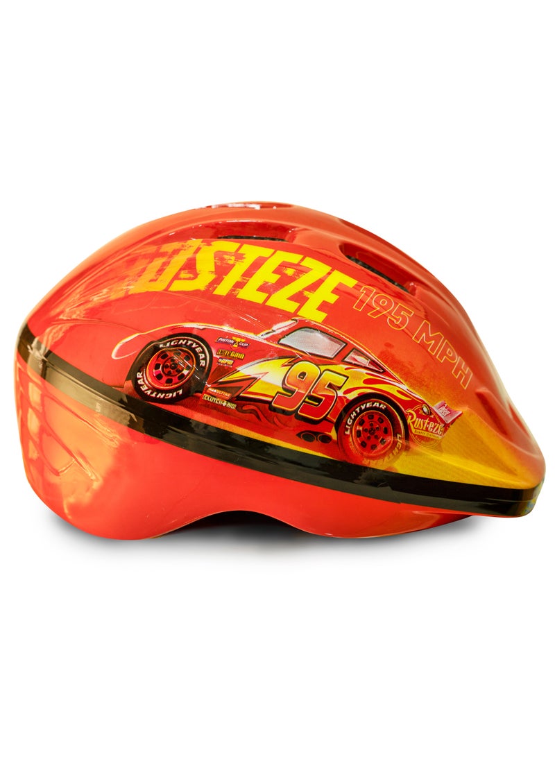 Spartan Disney Cars Helmet for Kids Ages 3–6 | Medium Size 50–52cm | Lightning McQueen Bike and Skate Safety Gear | Lightweight Shell | Adjustable Strap | Ventilated Design | SP-9106 - Image 2