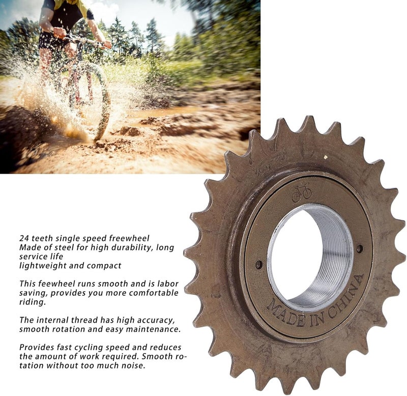 24T Singl Flywheel, Singl Wheel, Threaded One Wheel Replacement Accessory, l Thread for - Image 3