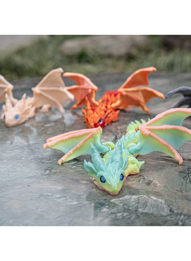 Explosions Printing Dragon Wings Ornaments Toy Joint Simulation Crafts Handmade Creative Gift Movable-Colour:Flesh Color  - Image 3