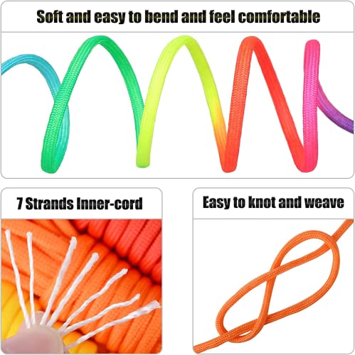 MONOBIN Paracord, 550 Paracord Combo Kit with Instruction Book - 36 Colors Multifunction Paracord Ropes and Complete Accessories for Making Paracord Bracelets, Lanyards, Dog Collars - Image 5