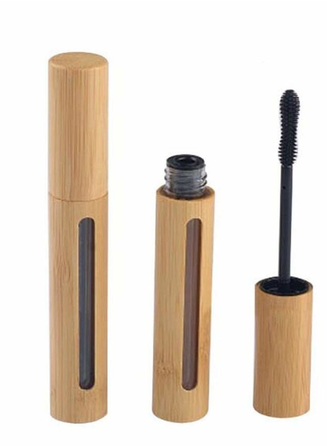 Elandy - 2PCS 6ML Empty Bamboo Appearance Eyelashes Tubes Mascara Tube Eyelash Wand Holder Container Cosmetic Makeup Sample Packing Vial Storage Jars for Mascara Eyelash Growth Oil - Image 1