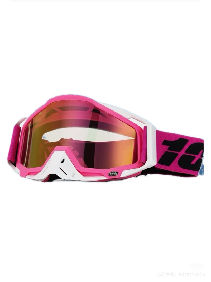1nn u/n Off-Road Motorcycle Goggles | Windproof Ski and Riding Eyewear, Full-Frame PC Lens, Interchangeable Lenses, Unisex - Image 1