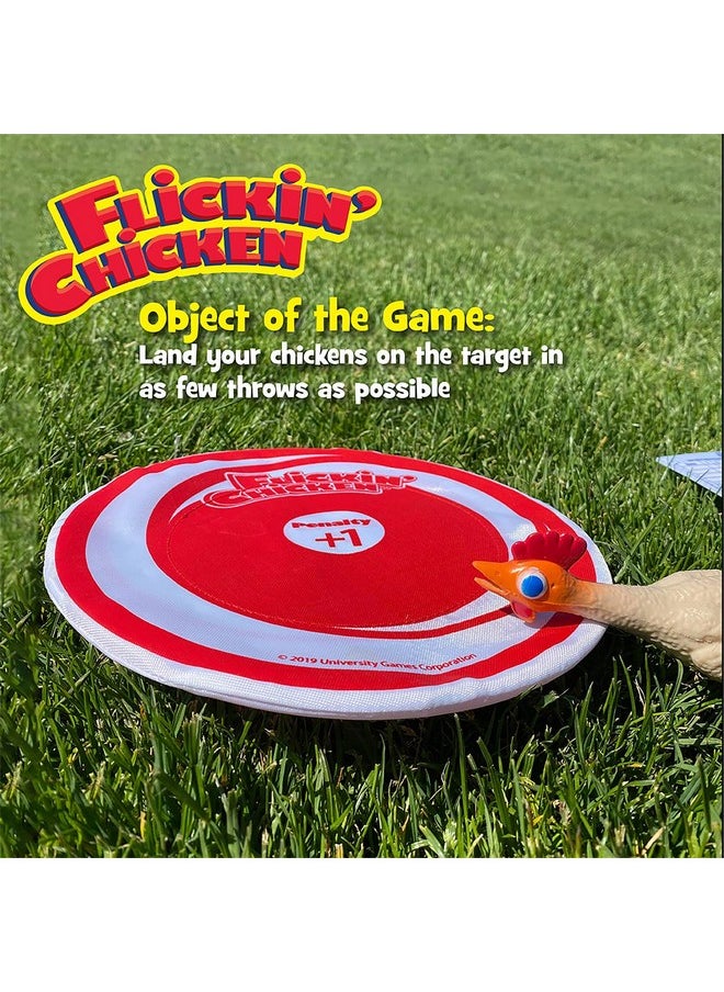 University Games - University Games, Flickin Chicken Indoor Outdoor Target Toss Game, The Go Anywhere Game for 2 or More Players Ages 6 and Up - Image 1