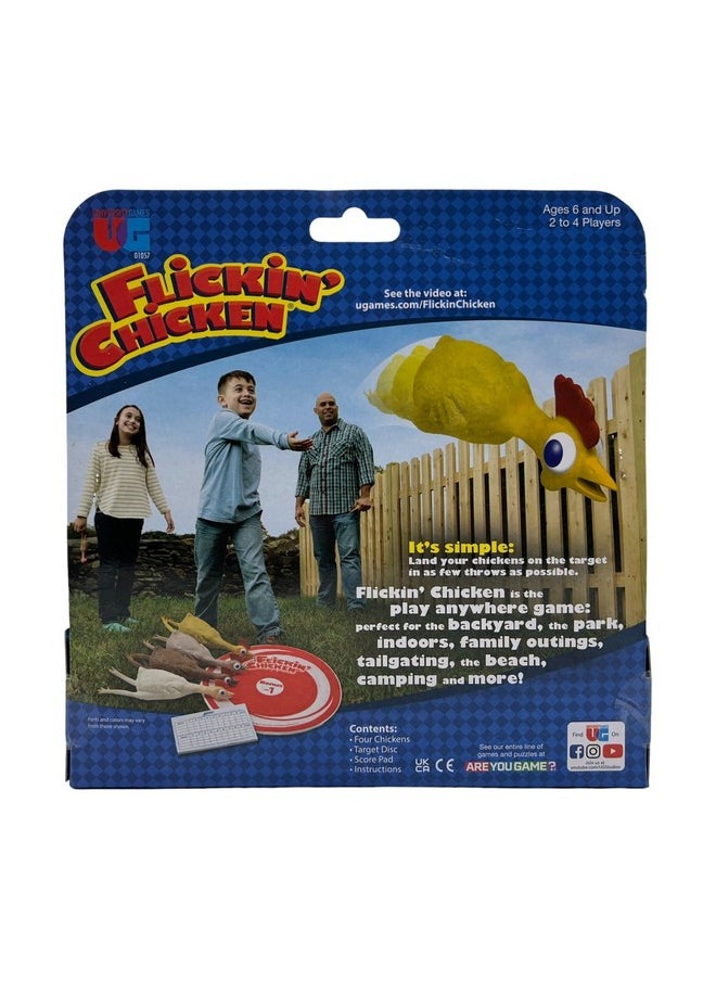 University Games - University Games, Flickin Chicken Indoor Outdoor Target Toss Game, The Go Anywhere Game for 2 or More Players Ages 6 and Up - Image 1