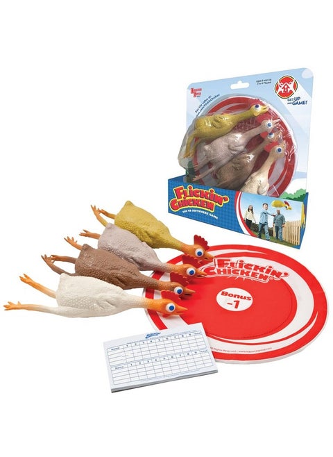 University Games, Flickin Chicken Indoor Outdoor Target Toss Game, The Go Anywhere Game for 2 or More Players Ages 6 and Up