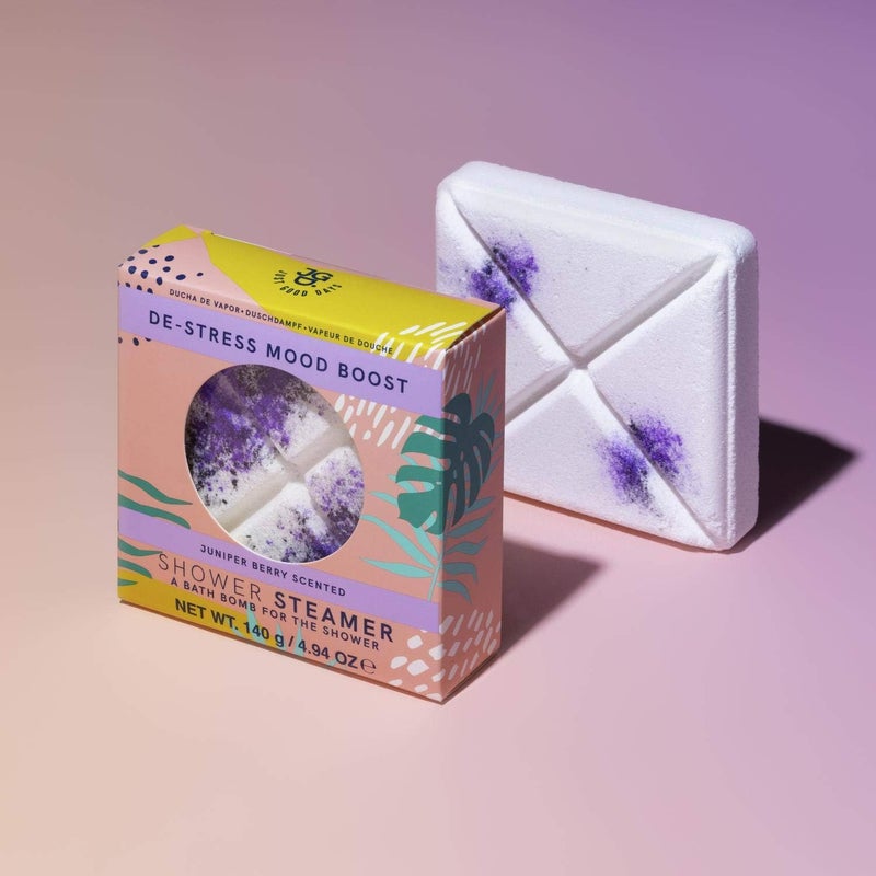 Paladone Just Good Days Juniper Berry Destress Shower Steamer Bath Bomb - Image 5