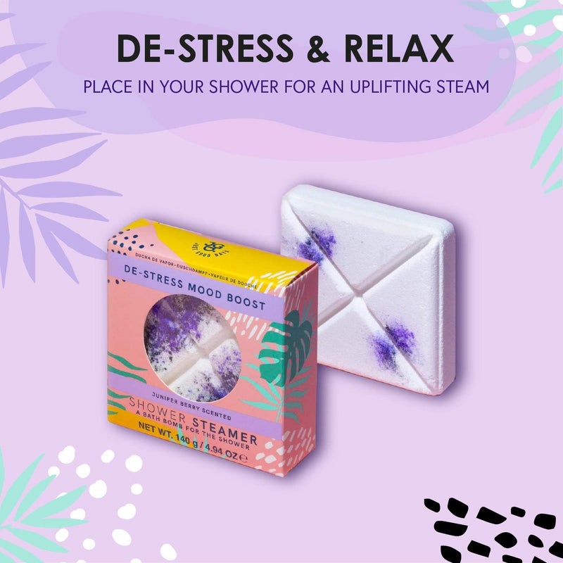 Paladone Just Good Days Juniper Berry Destress Shower Steamer Bath Bomb - Image 4