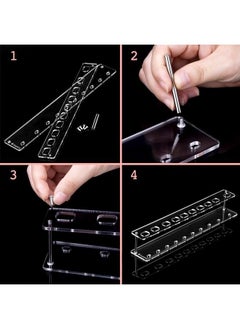 eBoot Clear : Eboot Acrylic Oval Makeup Brush Storage Organizer 10 Lattices Cosmetic Display Shelf (Clear)  - Image 5