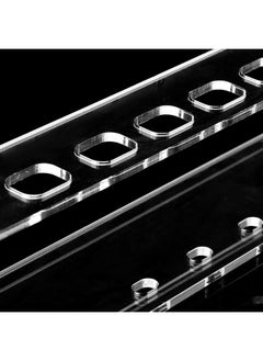 eBoot Clear : Eboot Acrylic Oval Makeup Brush Storage Organizer 10 Lattices Cosmetic Display Shelf (Clear)  - Image 4