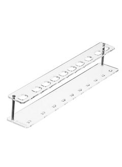 eBoot Clear : Eboot Acrylic Oval Makeup Brush Storage Organizer 10 Lattices Cosmetic Display Shelf (Clear)  - Image 2