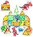 Asago Magnetic Tiles Dinosaurs Magnet Building Blocks Toys for Kids Ages 35 48 812 Creative Animals Educational Stack Tile Construction for Boys Girls Toddlers 57 Year Old to STEM Learning - Image 4