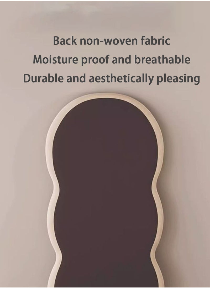 Hihonor Full Body Mirror 150x40cm Wavy Full Body Mirror, Fitting Mirror Dressing Mirror, Shaped Mirror for Bedroom Dressing Room Living Room, White  - Image 5