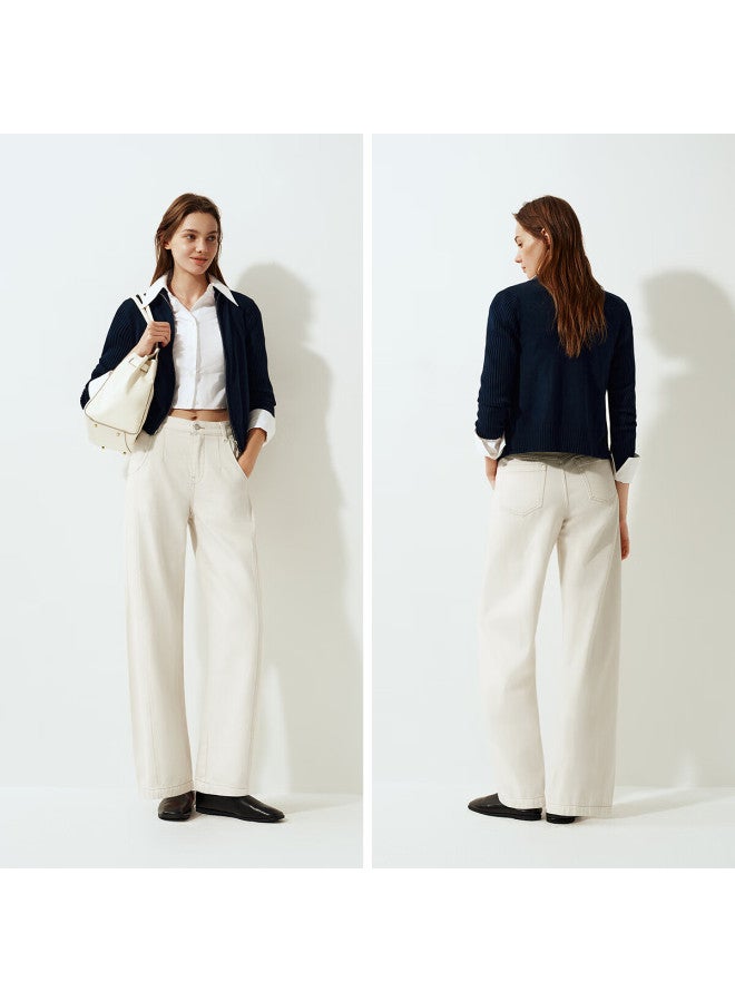 Semir Women's Jeans, Winter Split Fleece Floor-length Pants, 2025 Cool Style, Leg-lengthening, Knife Pants, 109725124008 - Image 2