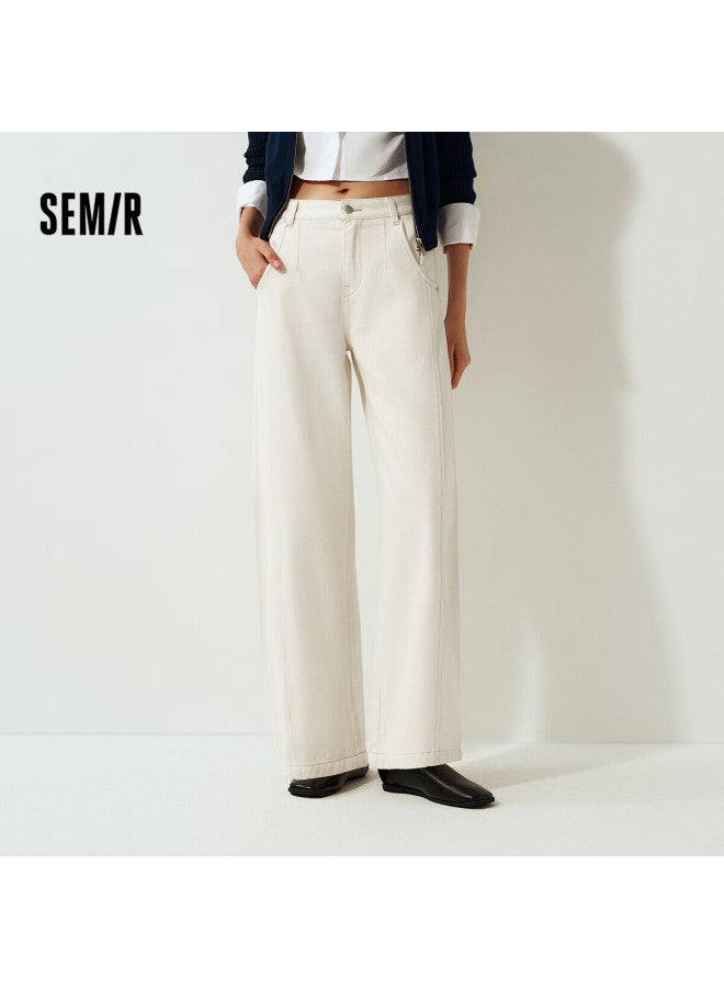 Semir Women's Jeans, Winter Split Fleece Floor-length Pants, 2025 Cool Style, Leg-lengthening, Knife Pants, 109725124008 - Image 1