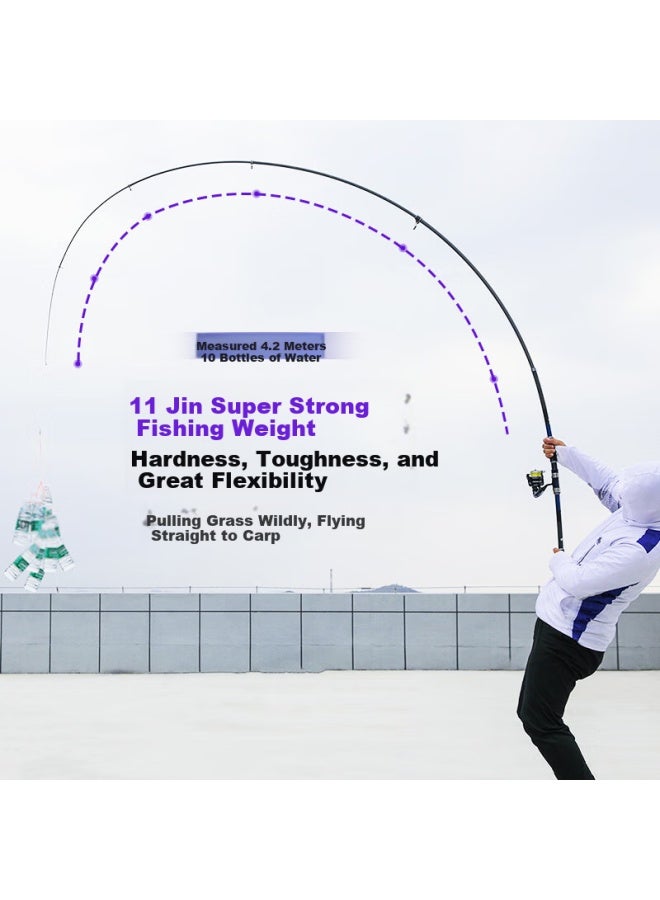 Han Ding Sea Rod Sea Pole Casting Rod Long Casting Rod Super Hard Super Light Sea Fishing Rod Fishing Rod Naked Rod Throwing Rod Crazy Casting 3.0m - Image 1