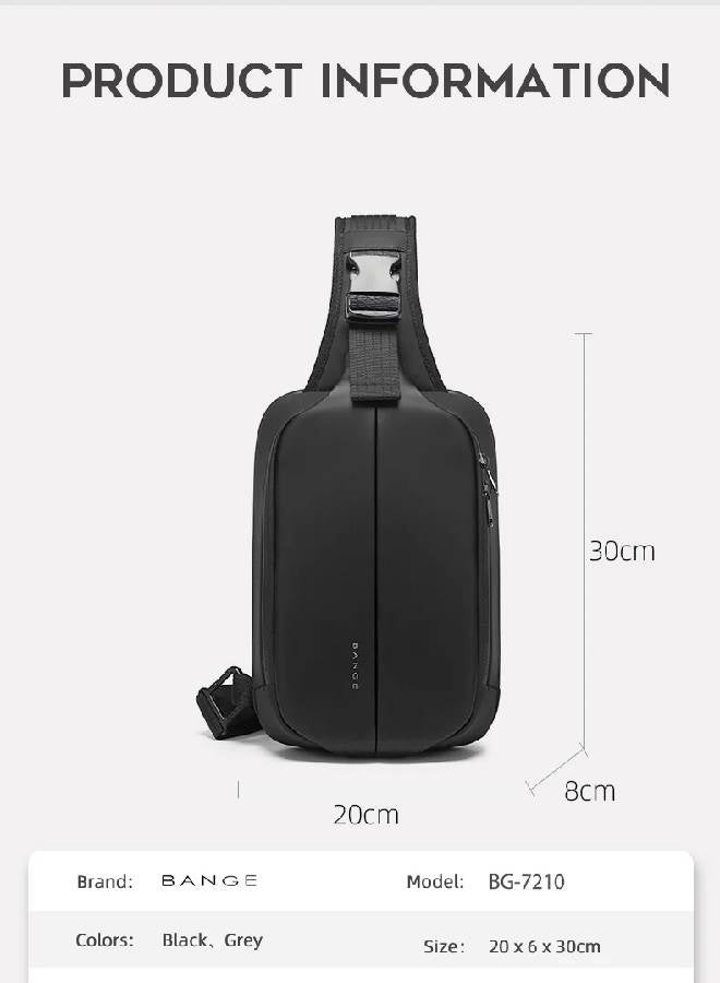 BANGE 7210 Waterproof Sling Chest Bag Large Capacity BANGE New Oxford - Image 3