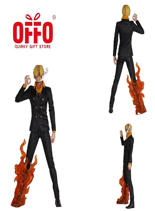 Offo One Piece Sanji Diable Jambe Action Figure | Durable PVC Anime Collectible Figurine for Car Dashboard, Home Decor, Office Desk & Study Table | Premium Gift for Fans & Collectors - Image 5