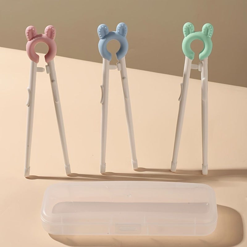 3 Pairs Rabbit Learning Chopsticks Kids Training Correction Kitchen Tableware - Image 1