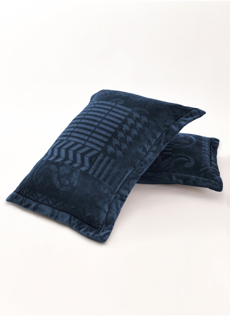 Master Home Textile - Velvet Comforter Sets, 5 Pcs Single Size, Fits 120 x 200 cm Single Size Bed, With Removable Filling, Soft, Warm - Image 1