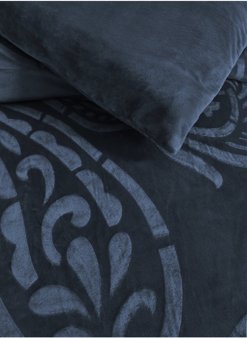 Master Home Textile - Velvet Comforter Sets, 5 Pcs Single Size, Fits 120 x 200 cm Single Size Bed, With Removable Filling, Soft, Warm - Image 1
