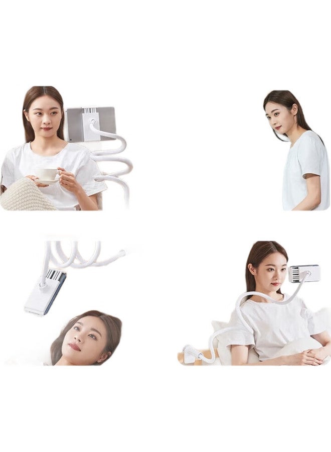Stiger Phone Stand Bedside Ipad Tablet Lazy Holder Desktop Bed Online Class Tv Watching Gadget Multifunctional Adjustable Support Suitable For Apple Huawei White - Image 3