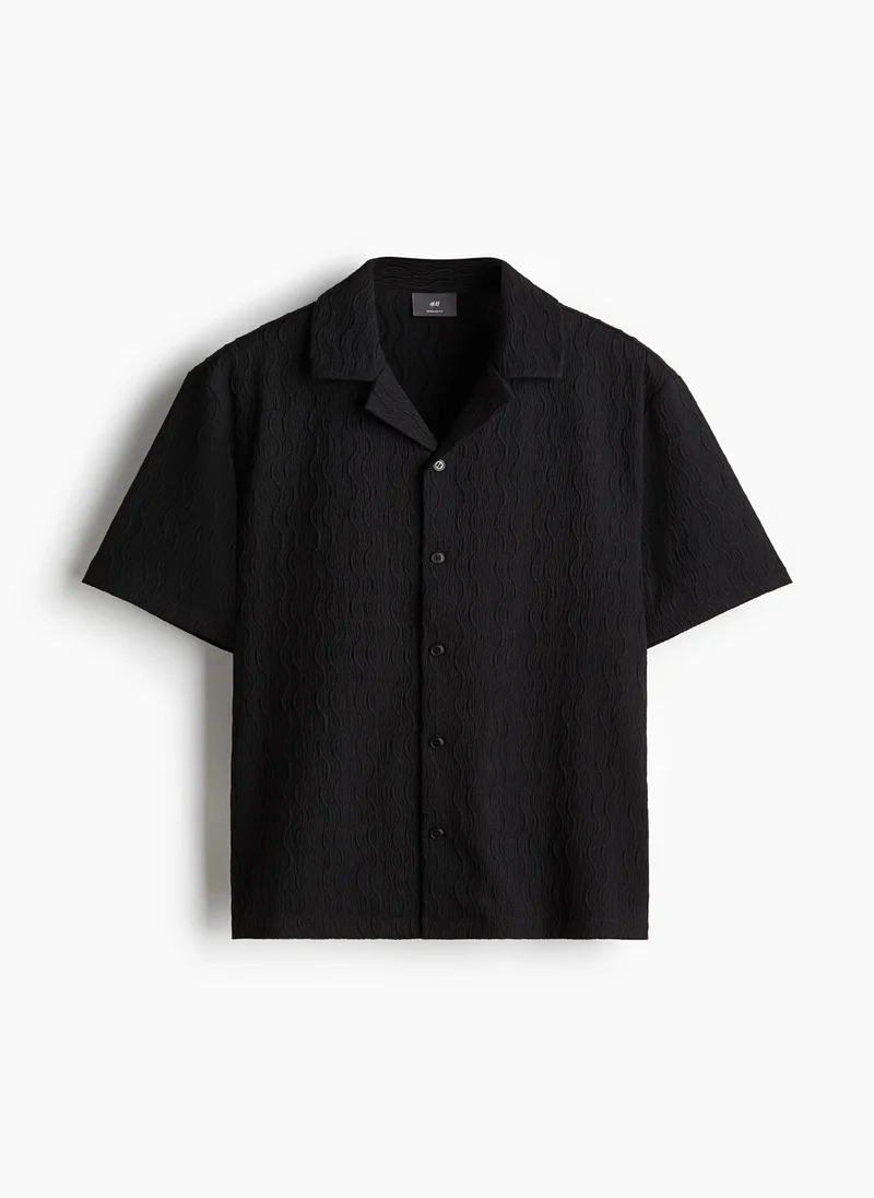 اتش اند ام Regular Fit Textured Resort Shirt