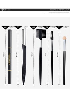 Goolsky Eyebrow Grooming Kit, Multipurpose Exfoliating Dermaplaning Tool, Male And Female Facial Razor Facial Trimming Razor Eyebrow Brush Scissors Tweezers Tool  - Image 2