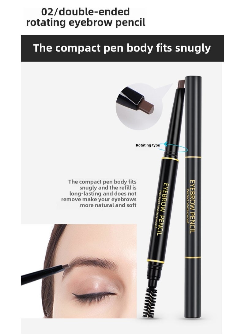 Goolsky Eyebrow Grooming Kit, Multipurpose Exfoliating Dermaplaning Tool, Male And Female Facial Razor Facial Trimming Razor Eyebrow Brush Scissors Tweezers Tool - Image 4