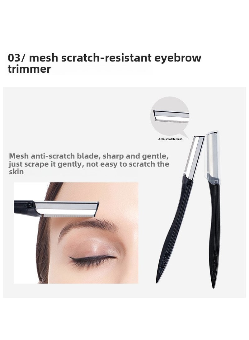 Goolsky Eyebrow Grooming Kit, Multipurpose Exfoliating Dermaplaning Tool, Male And Female Facial Razor Facial Trimming Razor Eyebrow Brush Scissors Tweezers Tool - Image 5