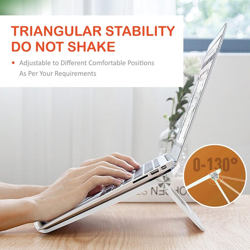 TANTRA Laptop Stand Folding Stand for Laptop Portable Laptop Holder White - Image 5