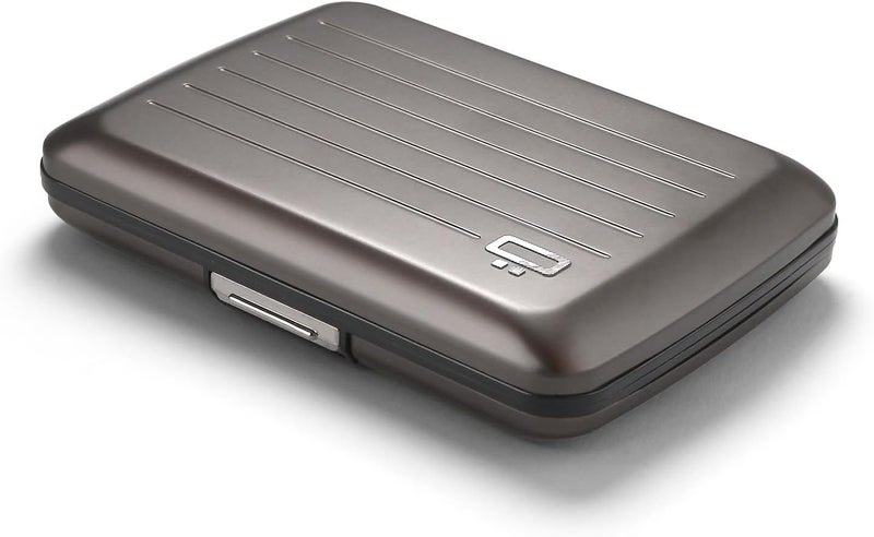 ÖGON -DESIGNS- Aluminium Card Holder with Metal Clasp, RFID Protection Against Fraud and Demagnetization, Compact Wallet, Smart Case Oslo Model - Image 1