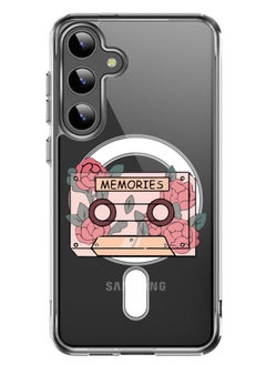 Magnetic Case for Samsung Galaxy S24 6.2-inch Compatible with MagSafe Wireless Charging, Shockproof Phone Bumper Cover Memories