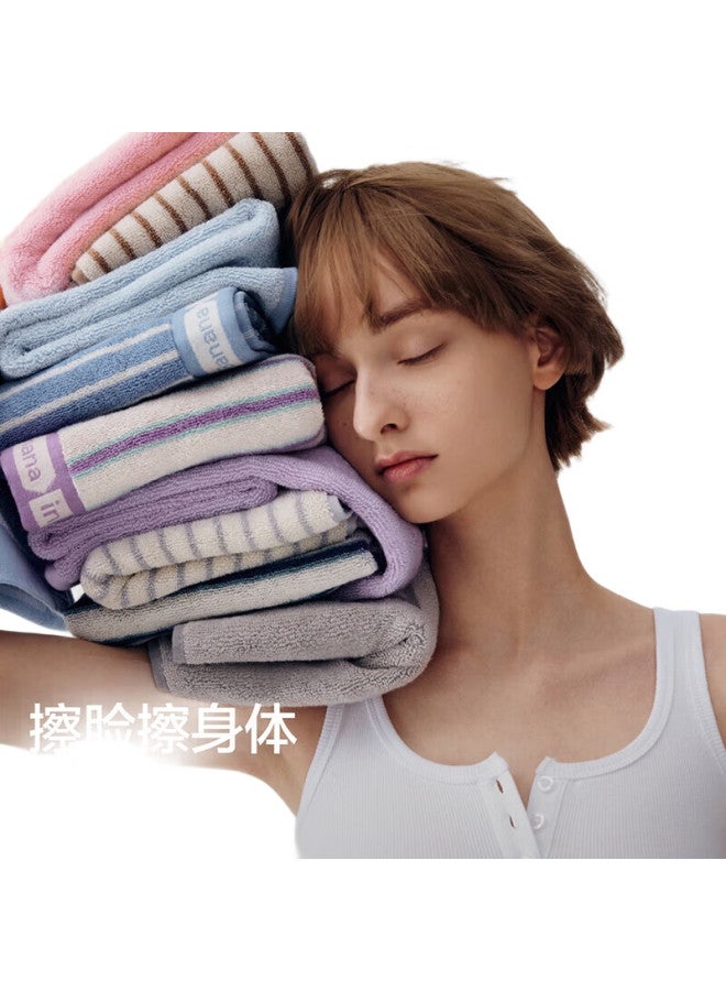 Bananain Jiaonei 301H Towel For Men And Women, 100% Pure Cotton, 7A Antibacterial, For Home Bathing And Face Washing, Absorbent, Thickened Face Towel - Shadow Gray - Image 3